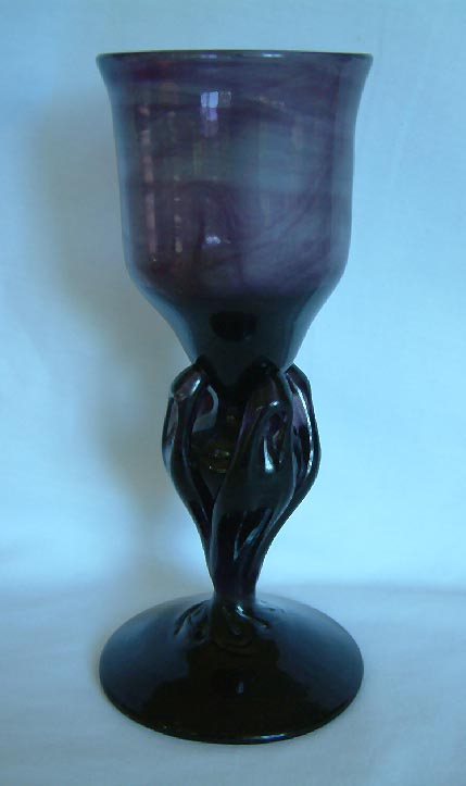 rare 18th century Bristol amethyst drinking glass